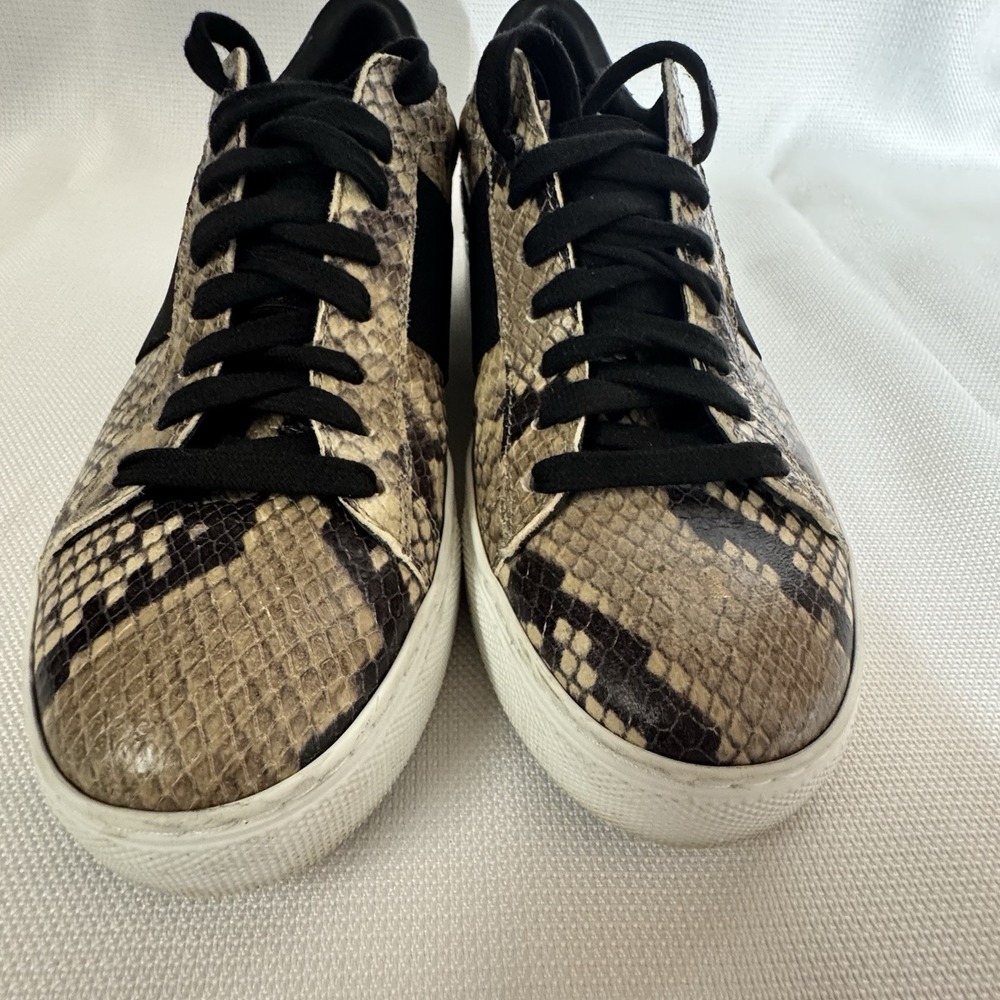 M. Gemi Woman's The Volata Snakeskin Print Leather Sneaker Size IT37 US 7 - Picture 3 of 13